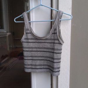 Thick Ribbed and Striped Tank Top